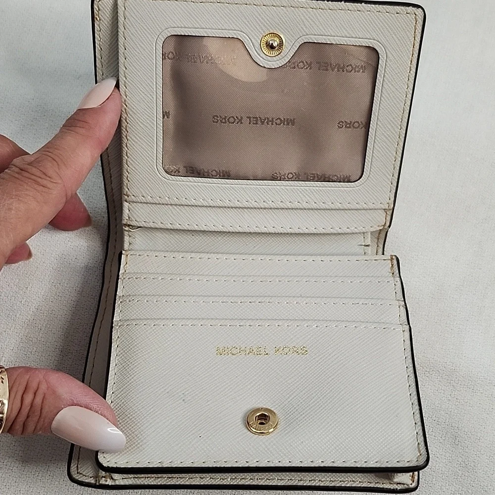 Michael Kors Jet Set Blush Zip Chain Crossbody W/ Coordinating Card Holder Set